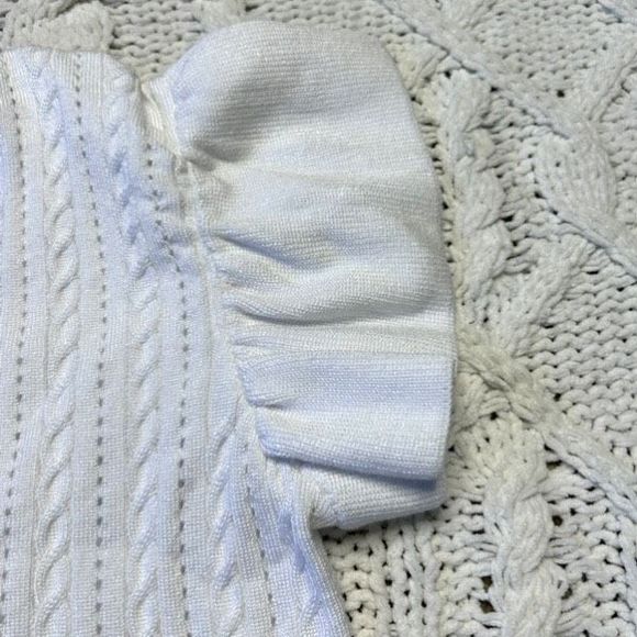 Cable and Guage White Spring Sweater - S - Picture 4 of 4